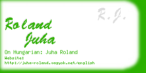 roland juha business card